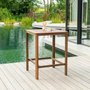 Photo of bolney square bar table - garden - acacia wood