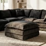 Photo of solaya footstool - square - black fabric