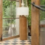 Photo of cylinder floor lamp - natural - ecru and metal