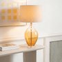 Photo of amber table lamp - brown - glass