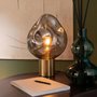 Photo of table lamp - grey and gold - glass and metal