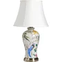 Photo of ava ceramic and brass lamp - white