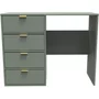 Photo of linear desk - 4 drawer - green