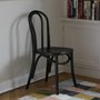 Photo of bistro bar chairs - set of 2 - wooden - shiny black