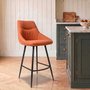 Photo of boden bar chair - set of 2 - brick red fabric