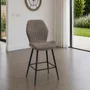 Photo of bardo counter stool - set of 2 - fabric - charcoal