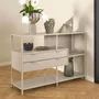 Photo of seaford shelving unit - 2 drawer - grey melamine and metal