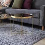 Photo of venezia coffee table - round - brass - glass and metal