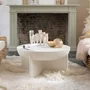 Photo of halfy coffee table - round - large - beige - mango wood