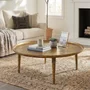 Photo of csaba coffee table - tray top - round - large - gold - aluminum