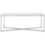 Photo of allure coffee table - white marble effect - chrome base