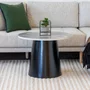 Photo of brito coffee table - round - grey - marble effect