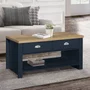 Photo of highgate coffee table - 2 drawer - navy blue painted