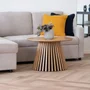 Photo of osaka round coffee table - slatted base - oak