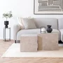Photo of prague coffee table - set of 2 - beige marble effect