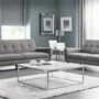 Photo of scala coffee table - 90cm - square - white marble effect and chrome