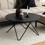 Photo of wyre coffee table - round - black melamine