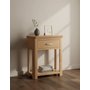 Photo of treviso console table - 1 drawer - oak