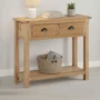 Photo of kilmore console table - 2 drawer - oak