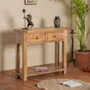Photo of odisha console table - 2 drawer - solid mango wood