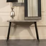 Photo of boho console table - black bone inlay - 110cm