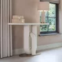 Photo of winslow console table - oval - white and gold - metal