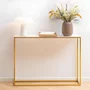 Photo of alisma console table - white marble and gold metal