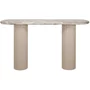 Photo of coronel beige curved console table with fluted base