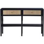 Photo of corso console table - 2 drawer - black and rattan