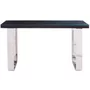 Photo of kerala console table - black glass with silver base