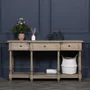 Photo of rustic breakfront console table - 3 drawer