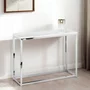 Photo of scala console table - 100cm - white marble effect and chrome