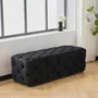 Photo of alea hall bench - black velvet fabric