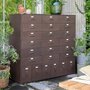 Photo of bade hall cabinet - multi drawer - industrial style - rust brown metal