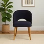 Photo of cefena moroccan chair - curved - black fabric
