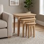 Photo of cotswold oak nest of 3 tables - natural