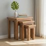 Photo of original nest of tables - set of 3 - rustic oak