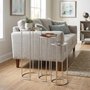 Photo of leo nest of tables - round - 3 tier - silver - glass and metal