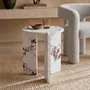 Photo of halo side table - round - violetta - marble effect