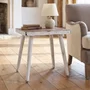 Photo of jeff side table - distressed white - mango wood