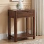Photo of new monterey side table - 1 drawer - walnut - acacia wood