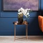 Photo of allure side table - round - pink mirrored