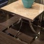 Photo of aurora lamp table - marble with stainless steel base - variation available