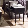 Photo of louis lamp table - 1 drawer - white ceramic top - black fluted base