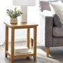 Photo of mallory lamp table with shelf - oak