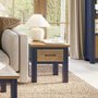 Photo of splash blue square lamp table - 1 drawer
