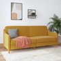 Photo of jasper sprung sofa bed - 3 seater - mustard linen fabric - 2148329uk