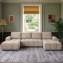Photo of shanghai luxury u shape corner sofa bed - beige fabric