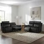 Photo of ashby electric recliner sofa suite - 2.5+2 seater - black - leather