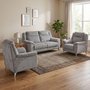 Photo of monroe sofa suite - 3+1+1 seater - ash grey - fabric